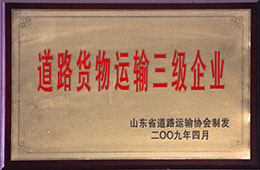 2009年4月，天璇獲道路貨物運輸三級企業(yè)